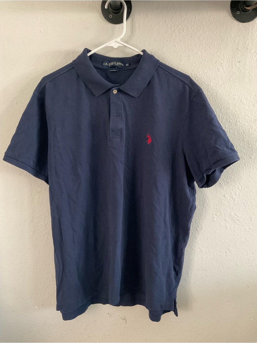 U.S. Polo Assn. Navy Polo with Red Embroidered Logo